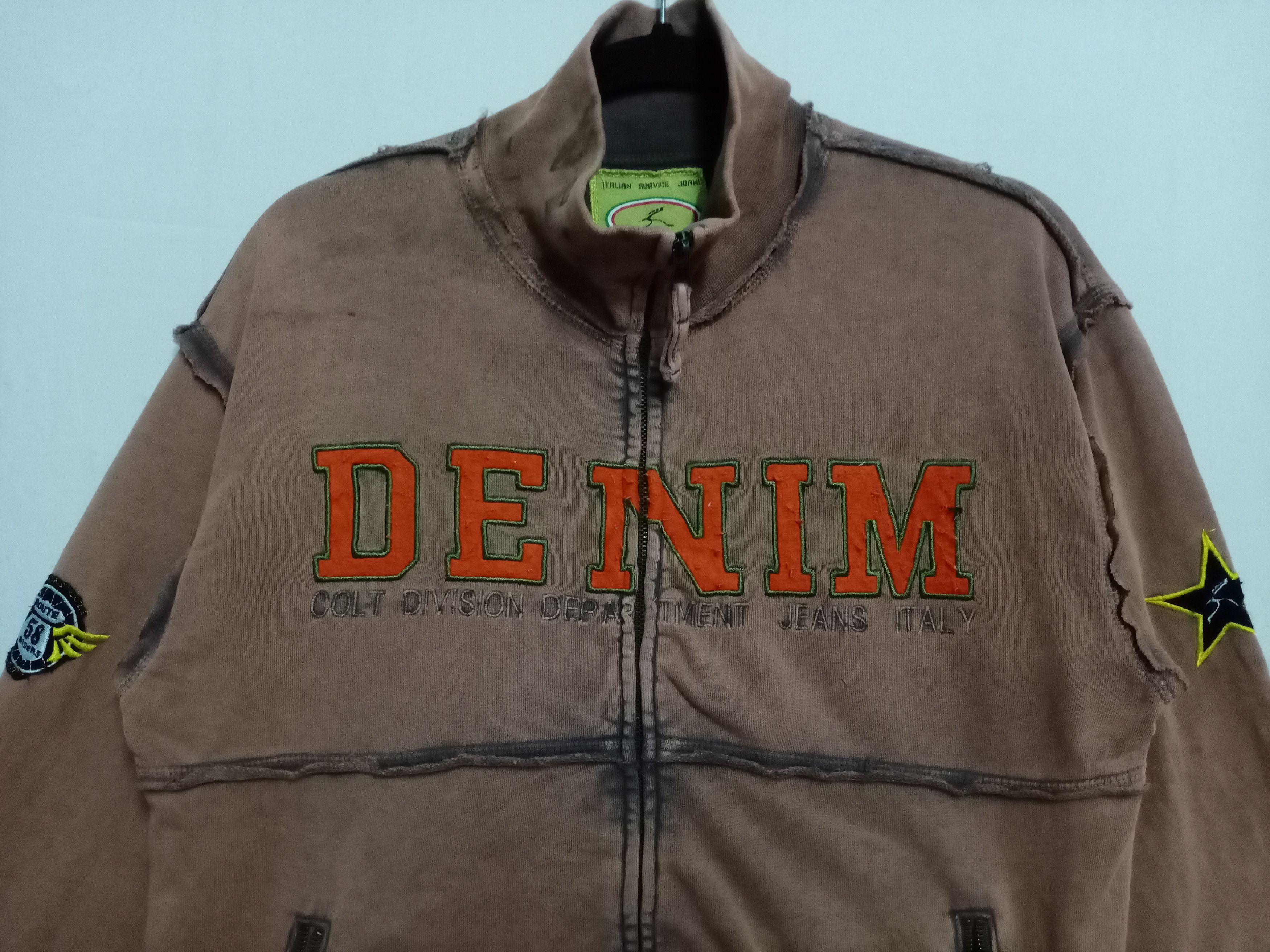Vintage Rare Vintage Colt Denim Big Logo Distressed Fashion Sweater Size US L / EU 52-54 / 3 - 11 Thumbnail