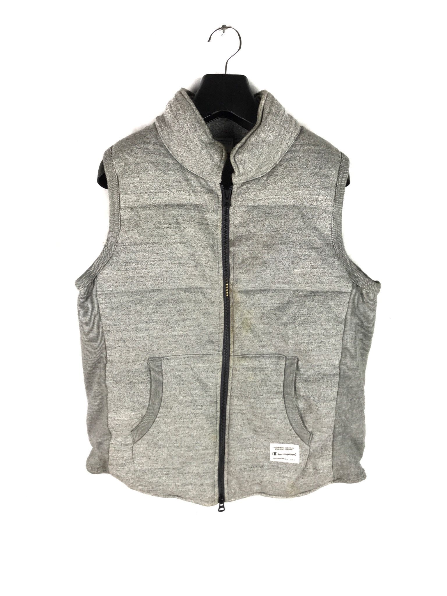 VINTAGE CHAMPION QUILTED PUFFY VEST DOWN JACKET