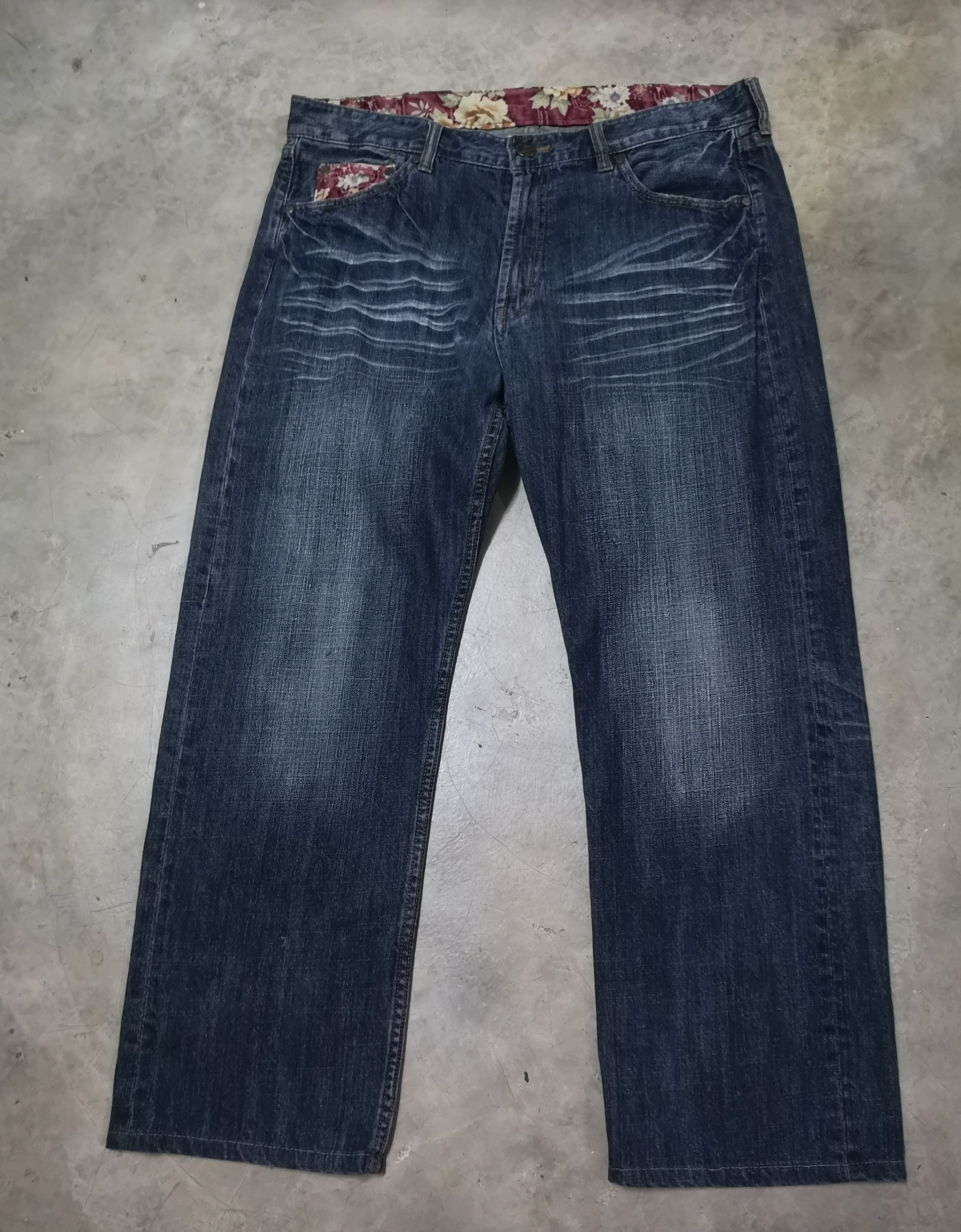 Japanese Brand × Vintage Embroidery sukajan jeans Size US 36 / EU 52 - 2 Thumbnail