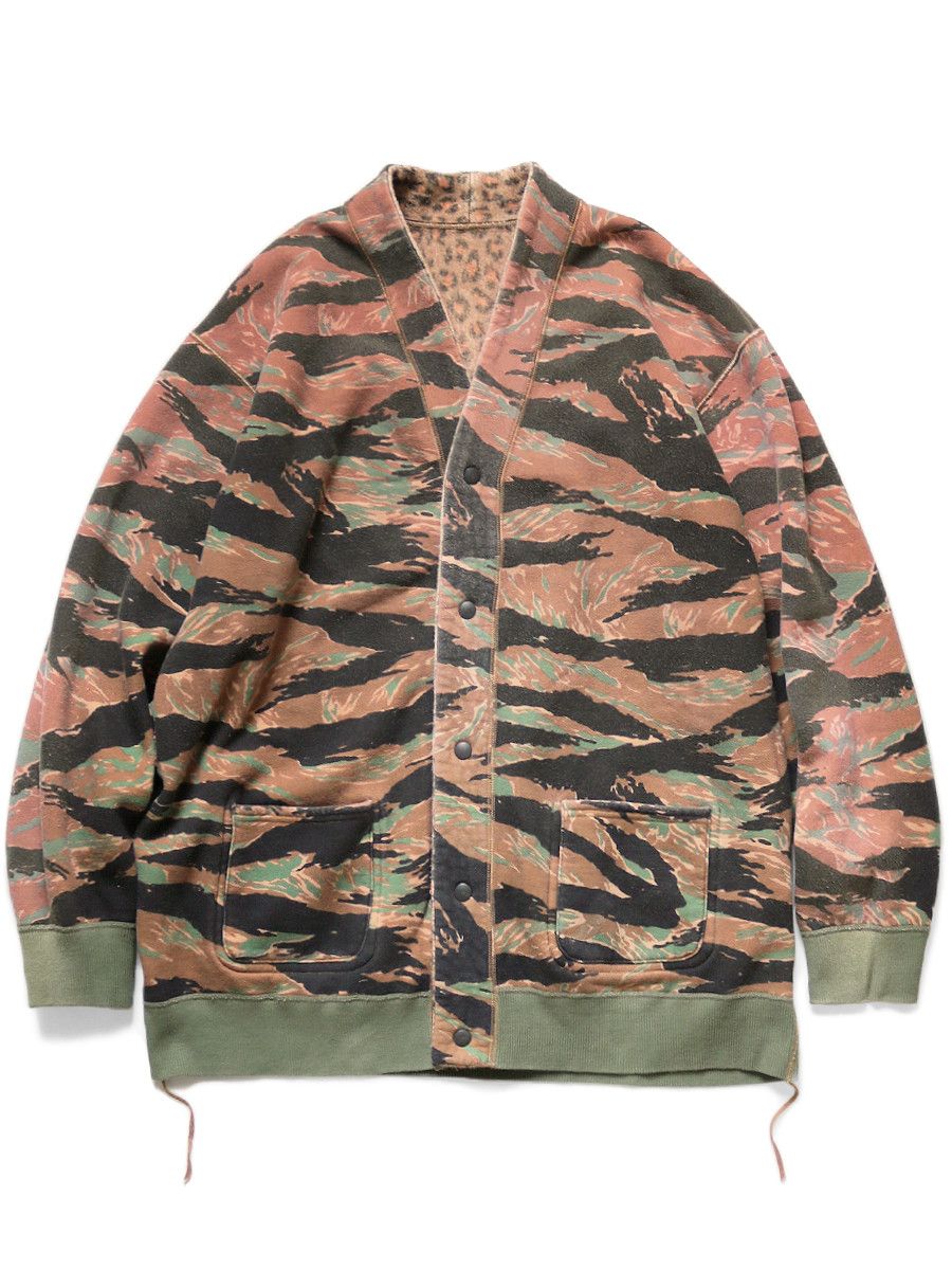 Kapital Tiger Camo Leopard Print Reversible Cardigan Tops