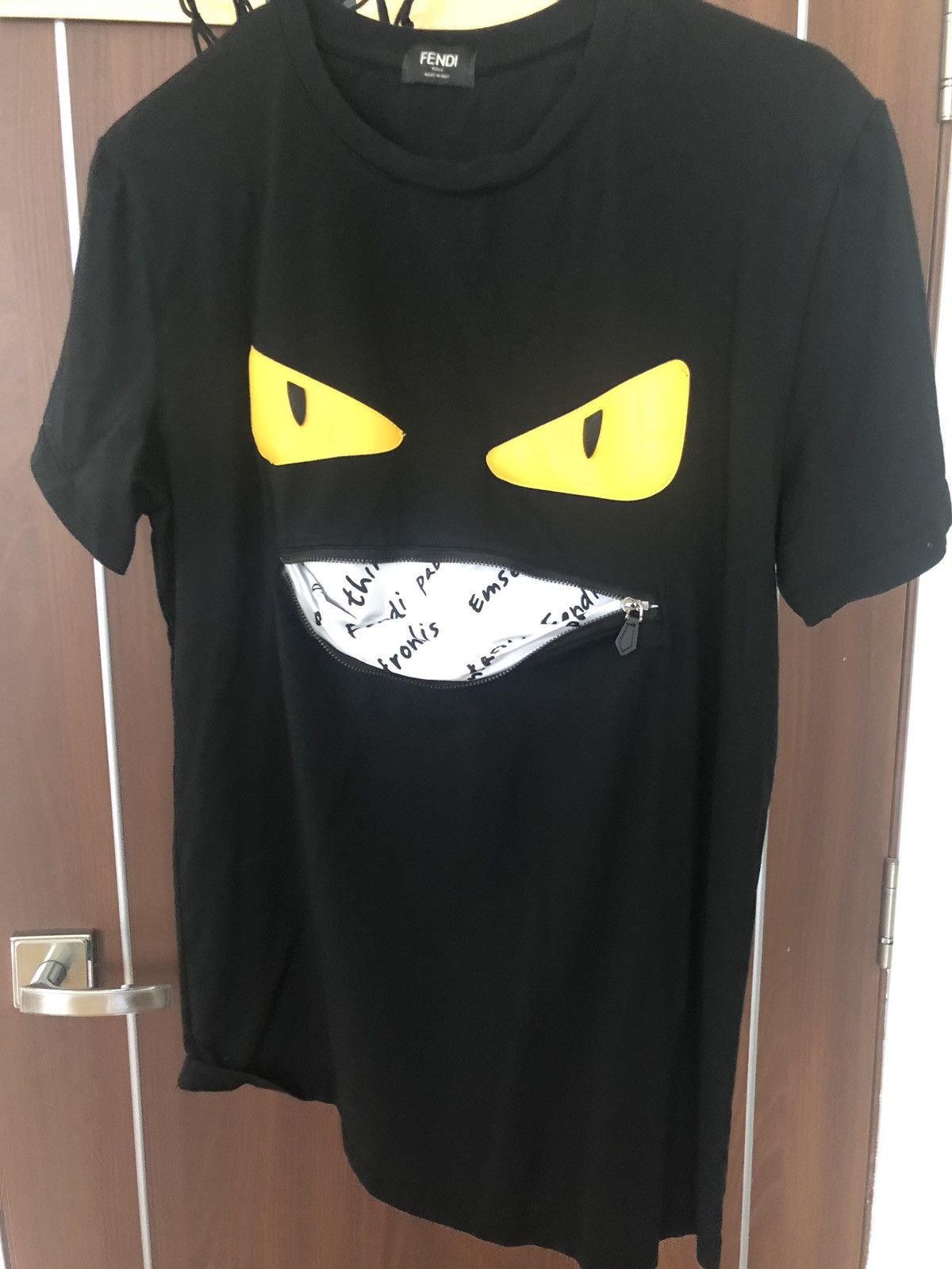 Fendi t cheap shirt zip