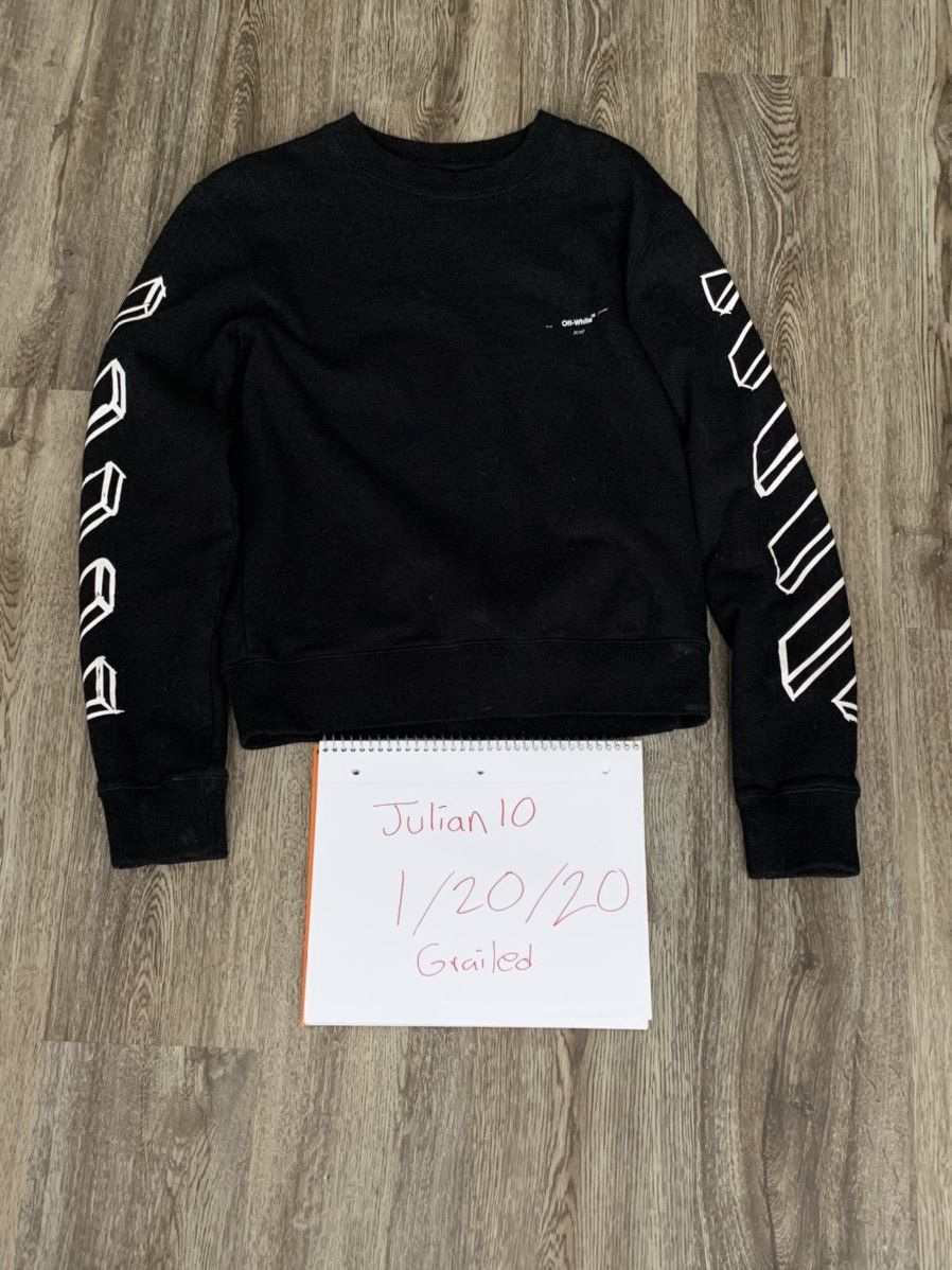 Off White OFF WHITE Sweatshirt 3D Diagonal Marker Arrows Black L NWT Grailed