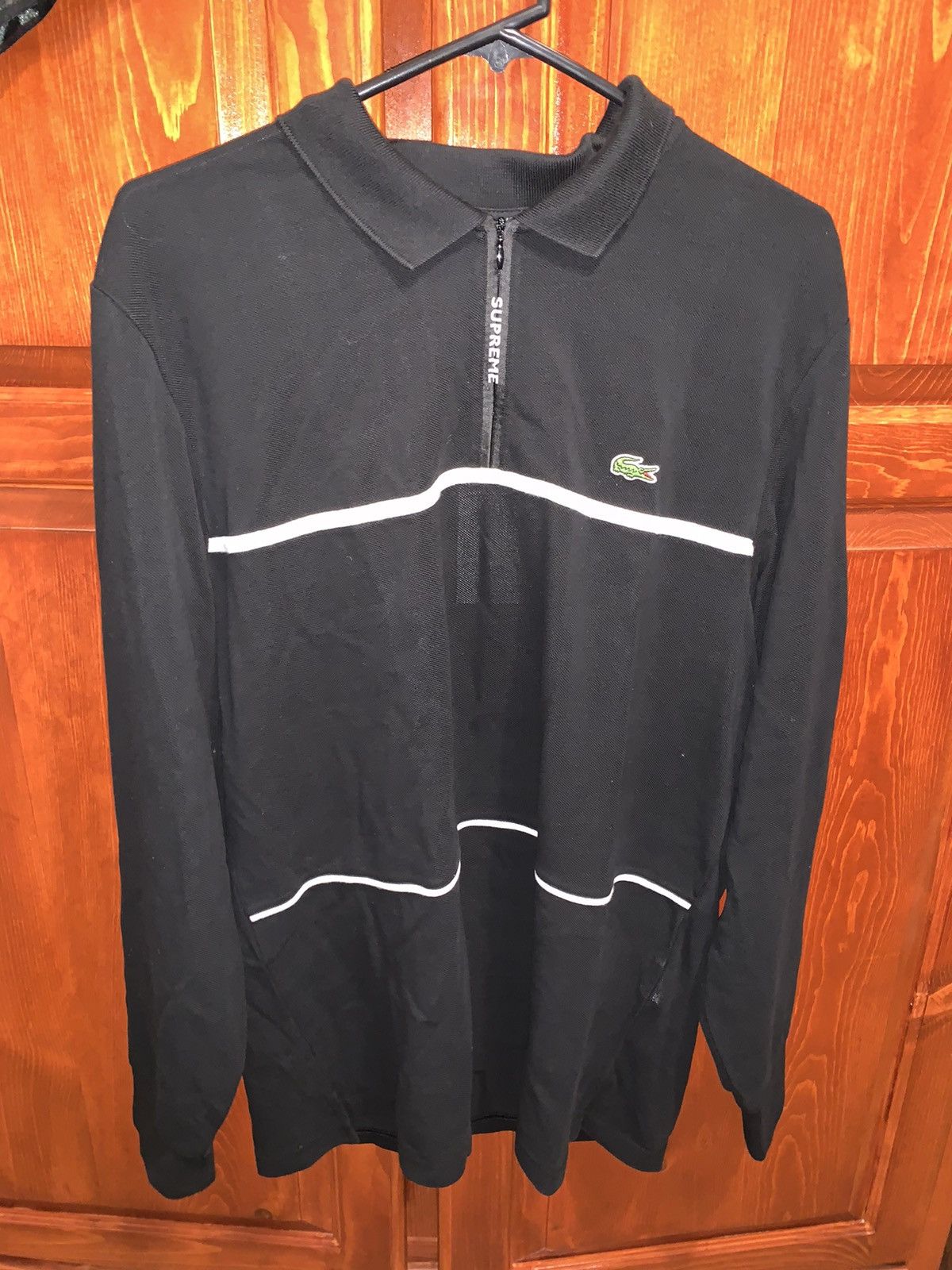 Supreme®/LACOSTE Pique Zip L/S Polo www.krzysztofbialy.com