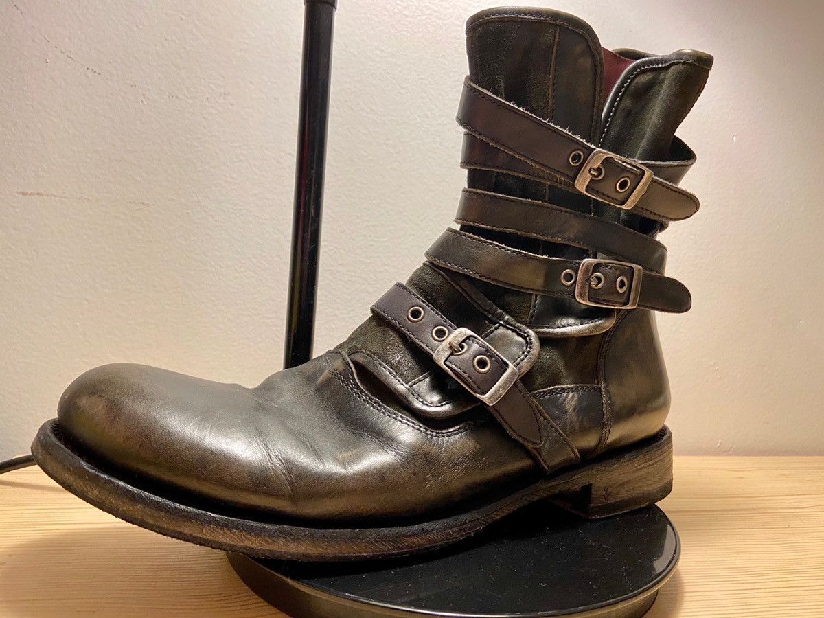 John Varvatos Triple Buckle Engineer Boot Grailed