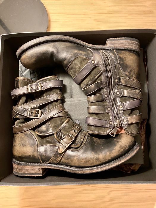 John Varvatos Triple Buckle Engineer Boot Grailed
