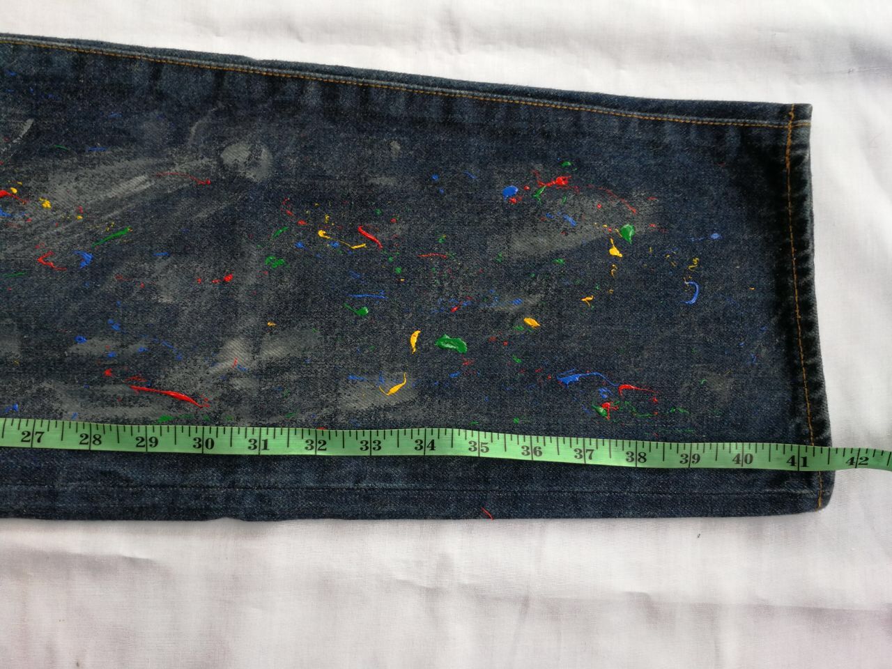 Hai Sporting Gear × Issey Miyake Legendary HAI sporting gear/Issey miyake painted denim selvedge made in japan Size US 29 - 8 Thumbnail