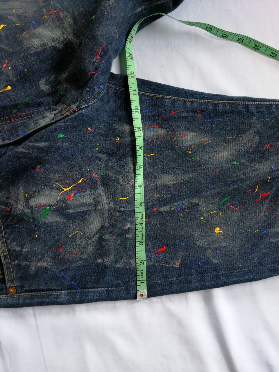 Hai Sporting Gear × Issey Miyake Legendary HAI sporting gear/Issey miyake painted denim selvedge made in japan Size US 29 - 10 Thumbnail