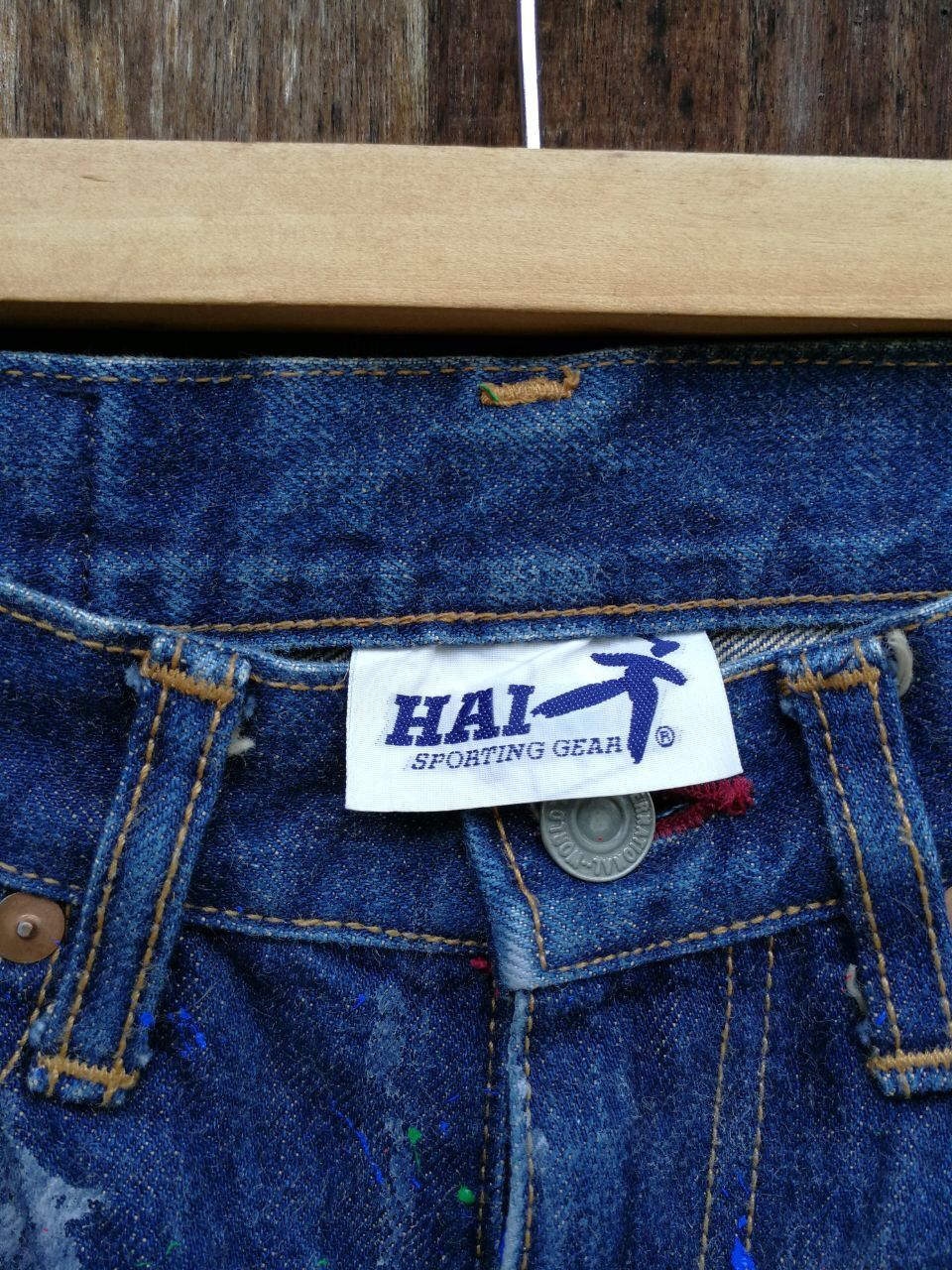 Hai Sporting Gear × Issey Miyake Legendary HAI sporting gear/Issey miyake painted denim selvedge made in japan Size US 29 - 5 Thumbnail