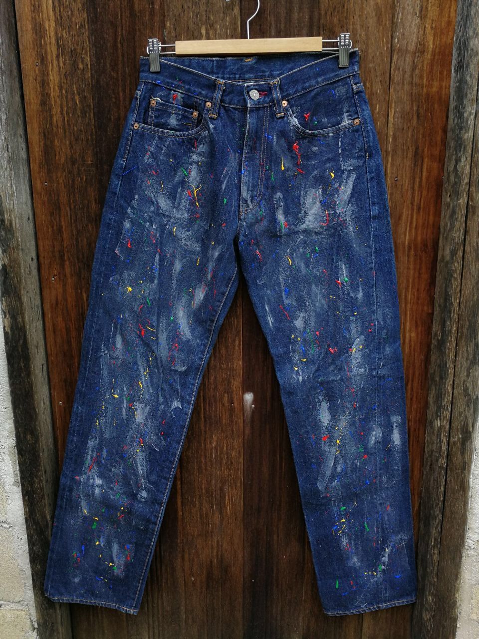Hai Sporting Gear × Issey Miyake Legendary HAI sporting gear/Issey miyake painted denim selvedge made in japan Size US 29 - 1 Thumbnail