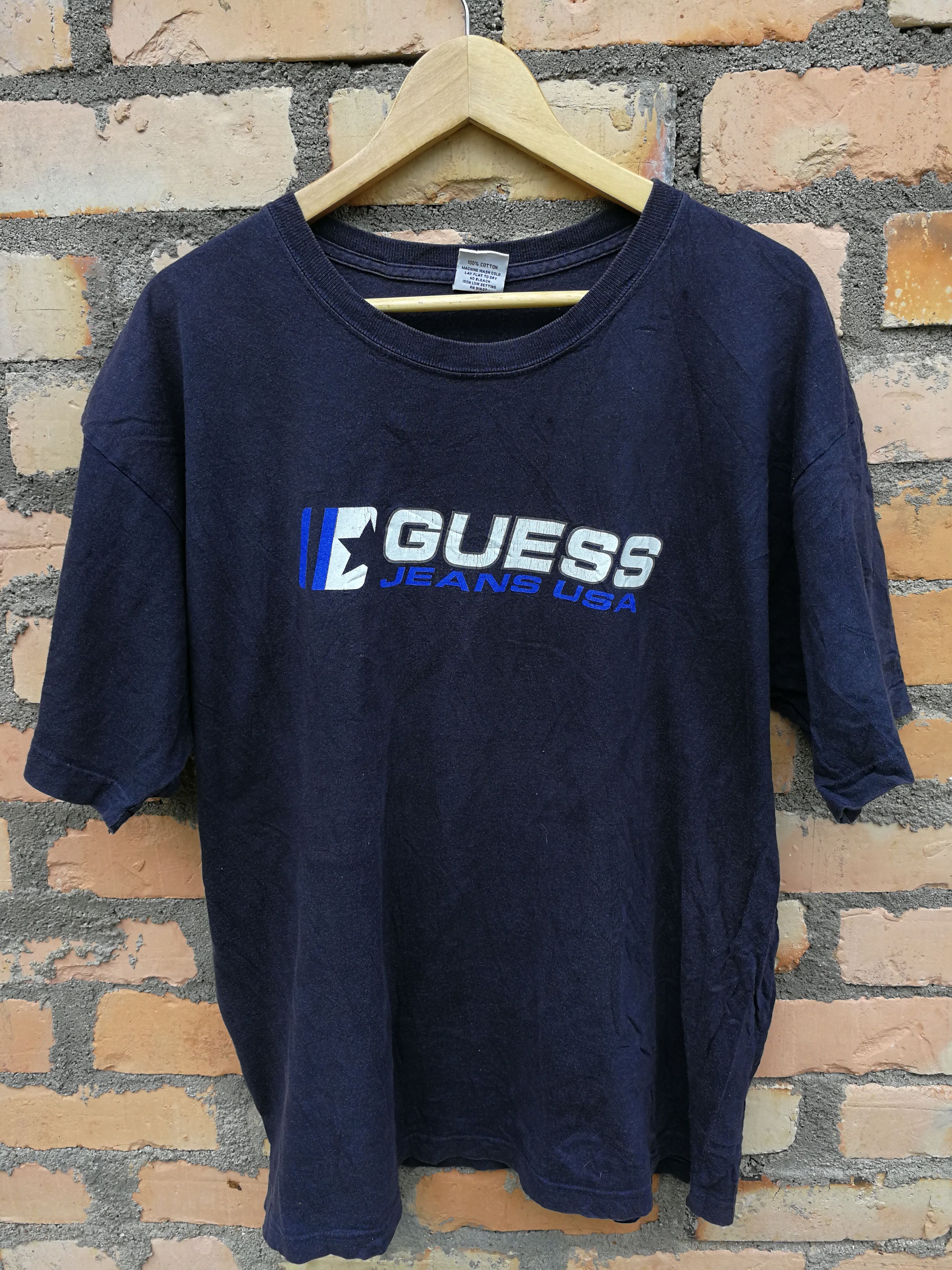 Guess Vintage 90s Guess shirt sleeve big logo Size US L / EU 52-54 / 3 - 1 Thumbnail