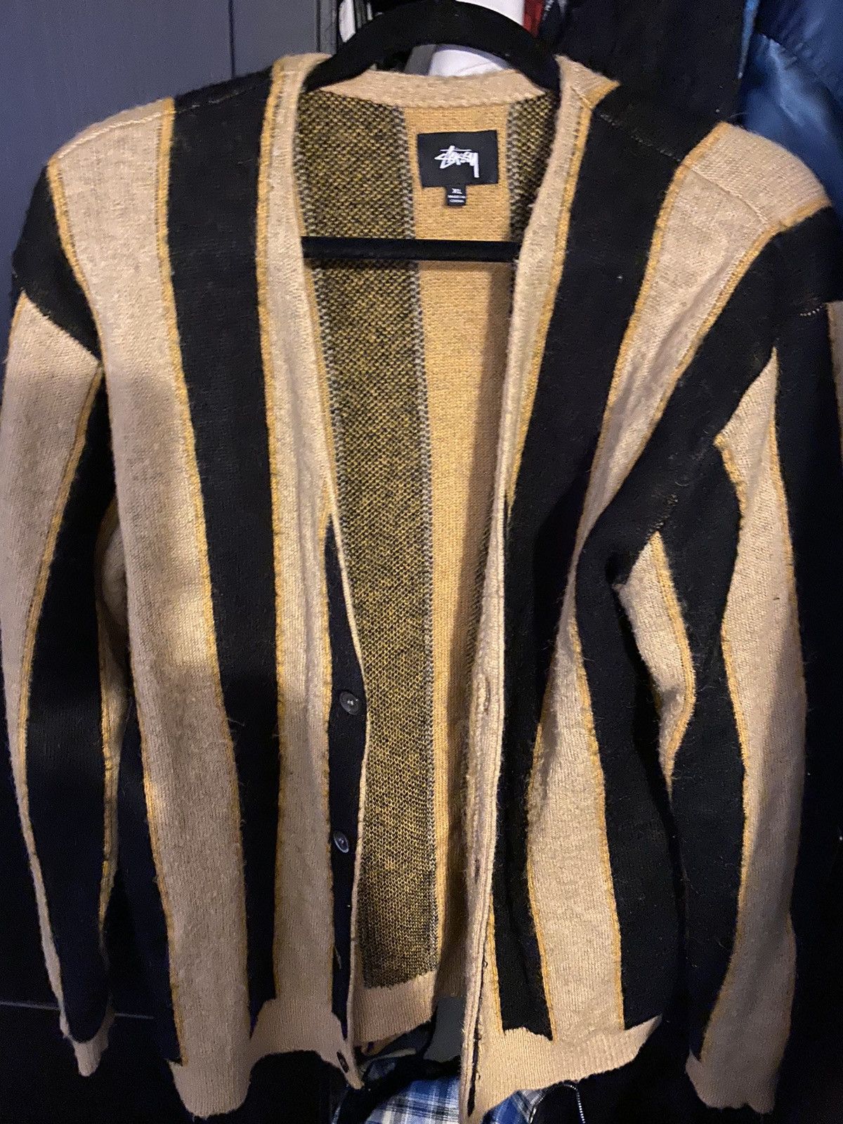 Stussy Stussy Vertical Stripe Cardigan Sweater | Grailed