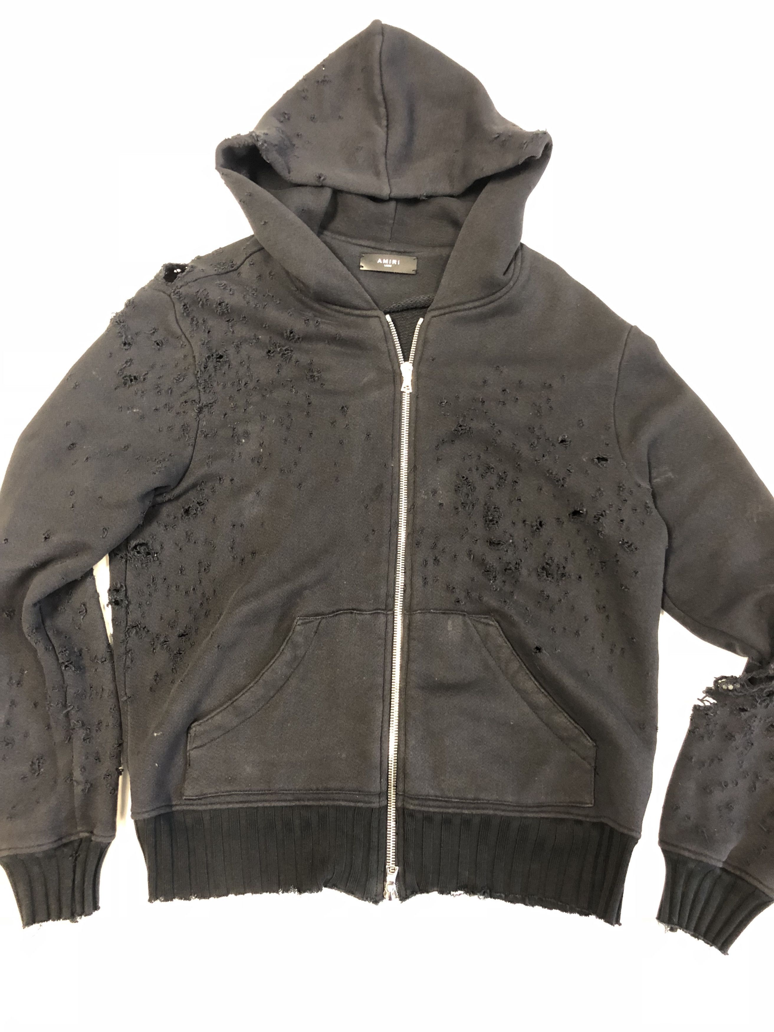 Amiri AMIRI Shotgun Zip-Up Hoodie Black Large | Grailed