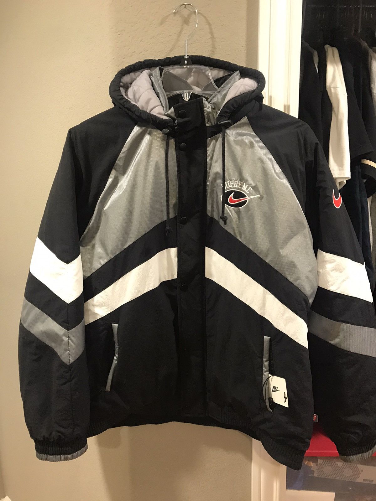 Nike × Supreme Supreme Nike Hooded Sport Jacket - Silver | Grailed