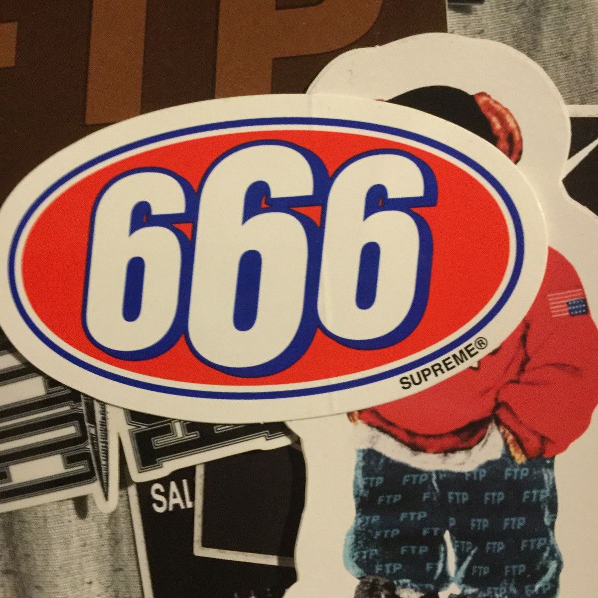 Supreme hot sale 666 sticker