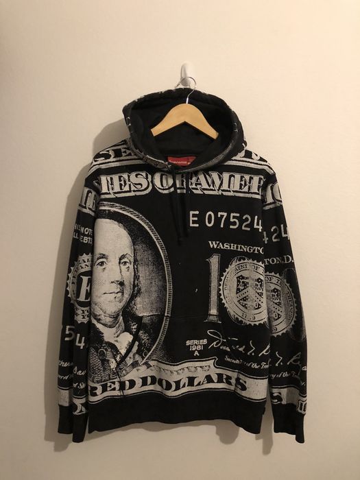 supreme dollar hoodie