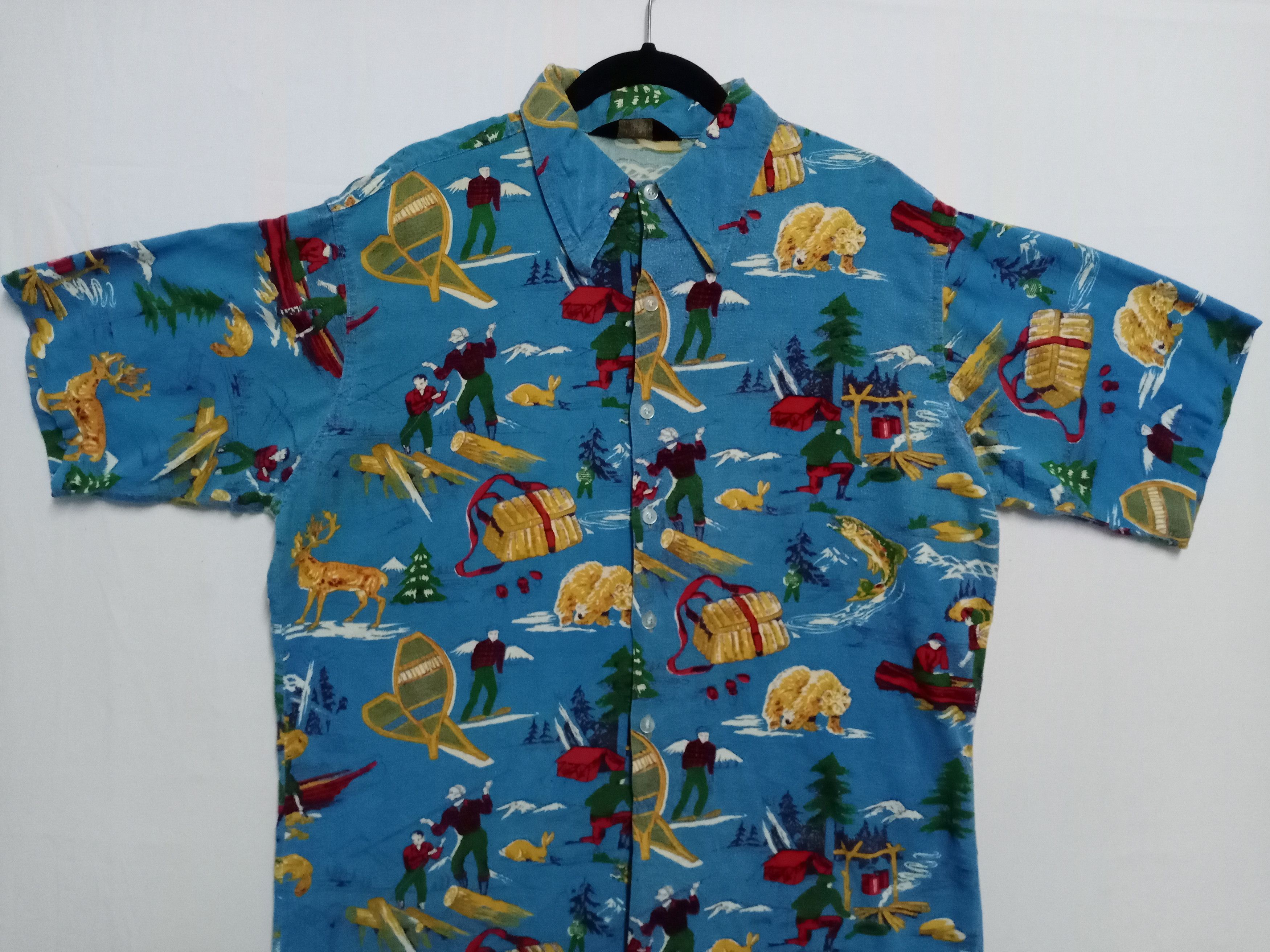 JCPenney × Vintage Vtg 60s JC Penny Full print Habitat Motive western Shirt Size US XL / EU 56 / 4 - 5 Thumbnail