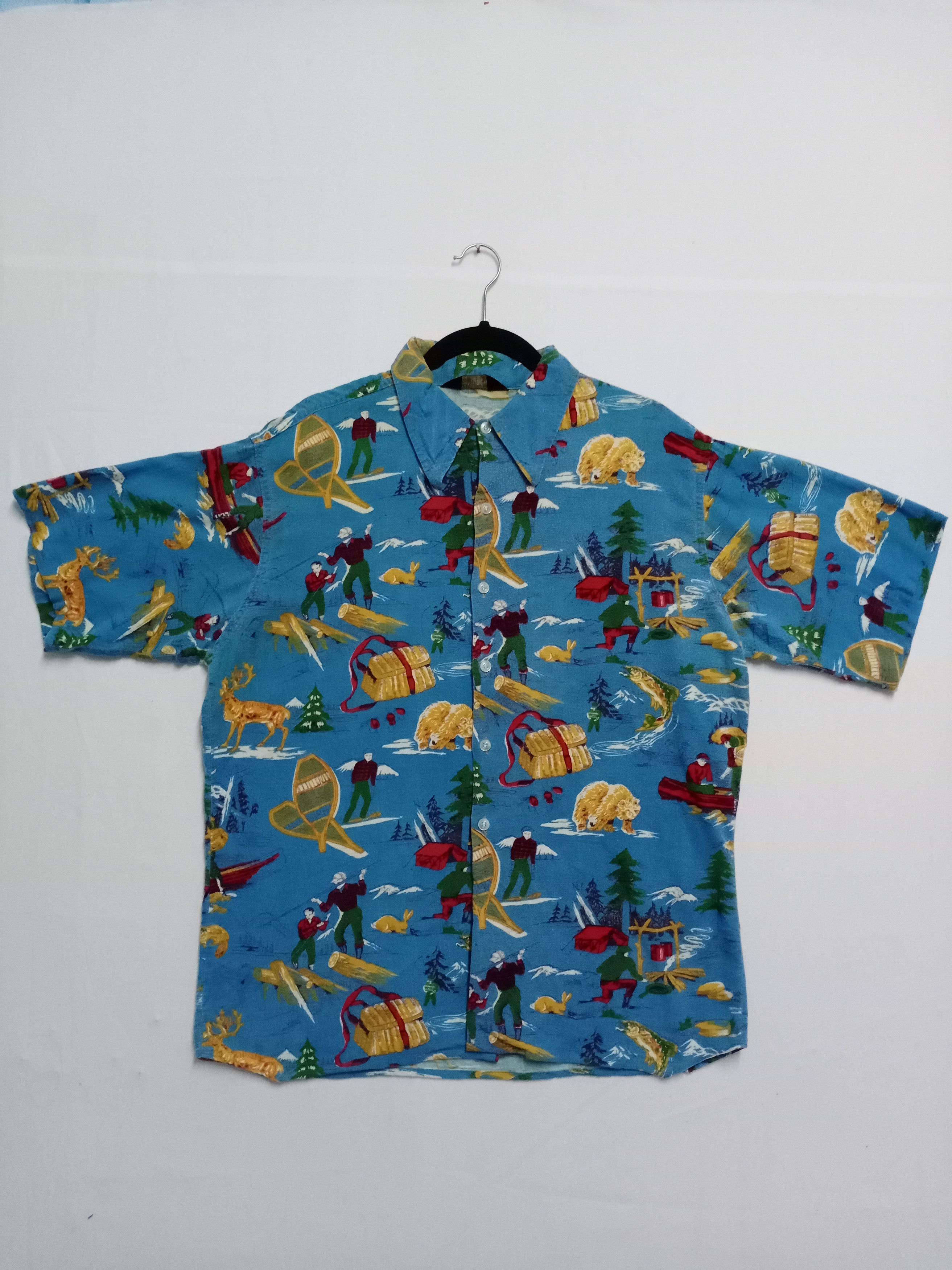 JCPenney × Vintage Vtg 60s JC Penny Full print Habitat Motive western Shirt Size US XL / EU 56 / 4 - 1 Thumbnail