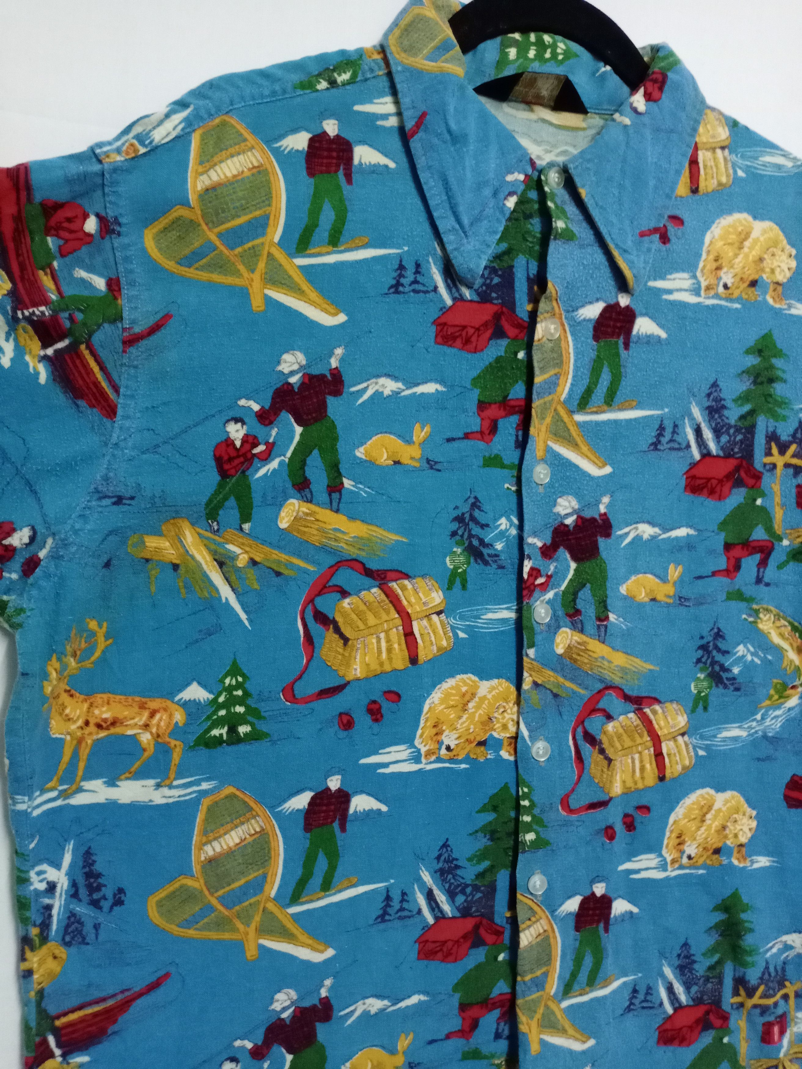 JCPenney × Vintage Vtg 60s JC Penny Full print Habitat Motive western Shirt Size US XL / EU 56 / 4 - 4 Thumbnail