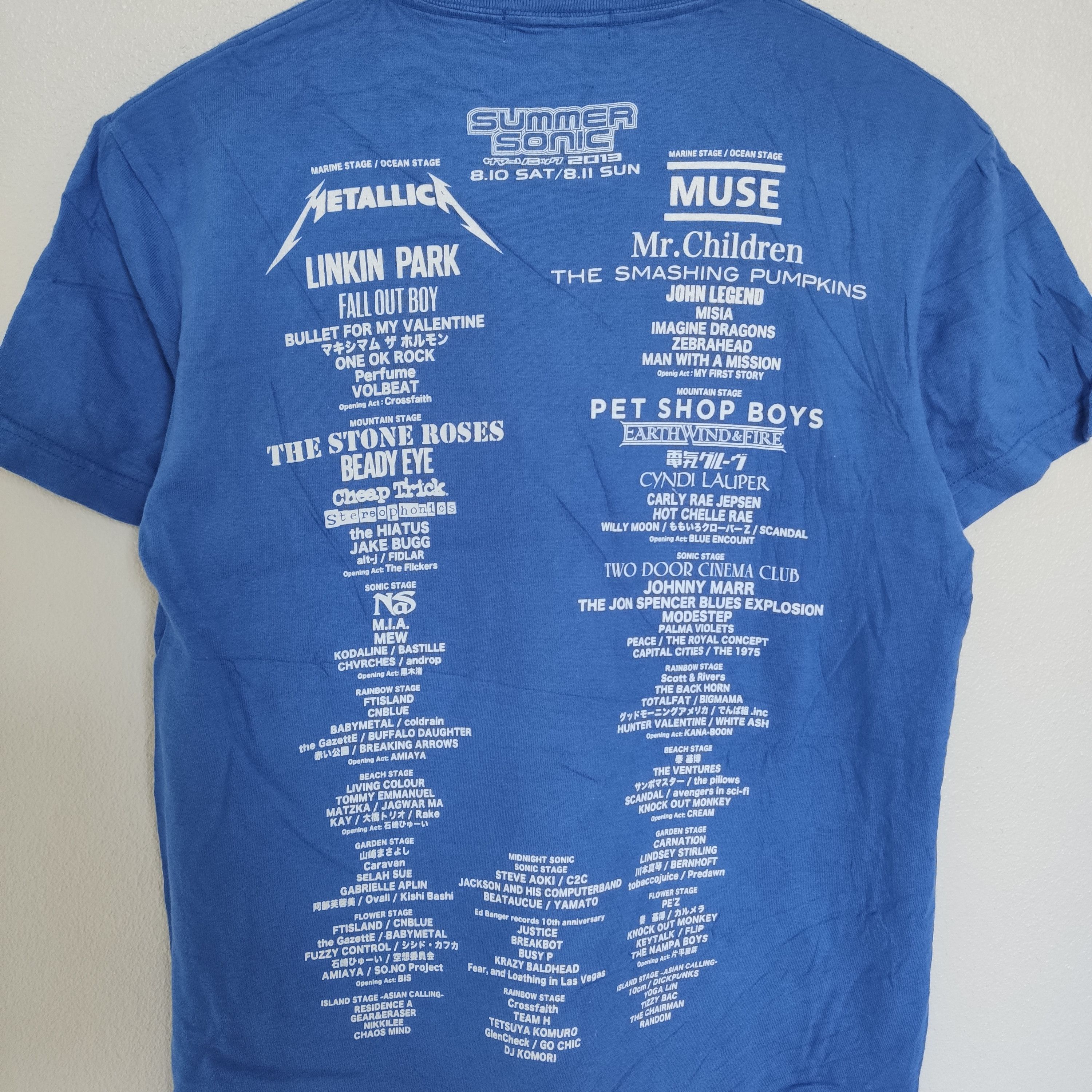 Rare SUMMER SONIC TOUR T SHIRT/METALLICA/THE SMASHING PUMPKINS