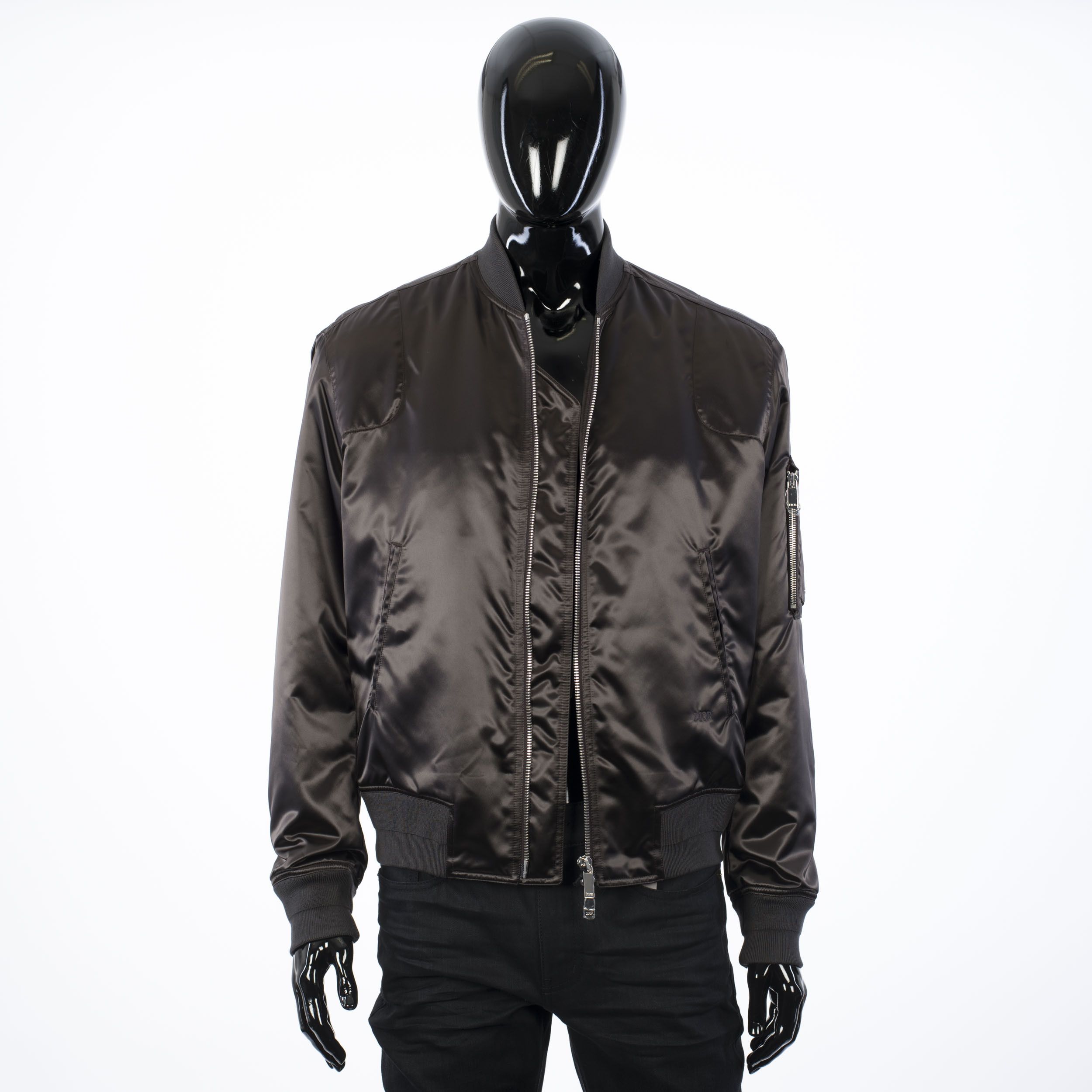 Dior 3500$ Nylon Bomber Jacket With Saddle Pocket In Anthracite Size US L / EU 52-54 / 3 - 9 Thumbnail