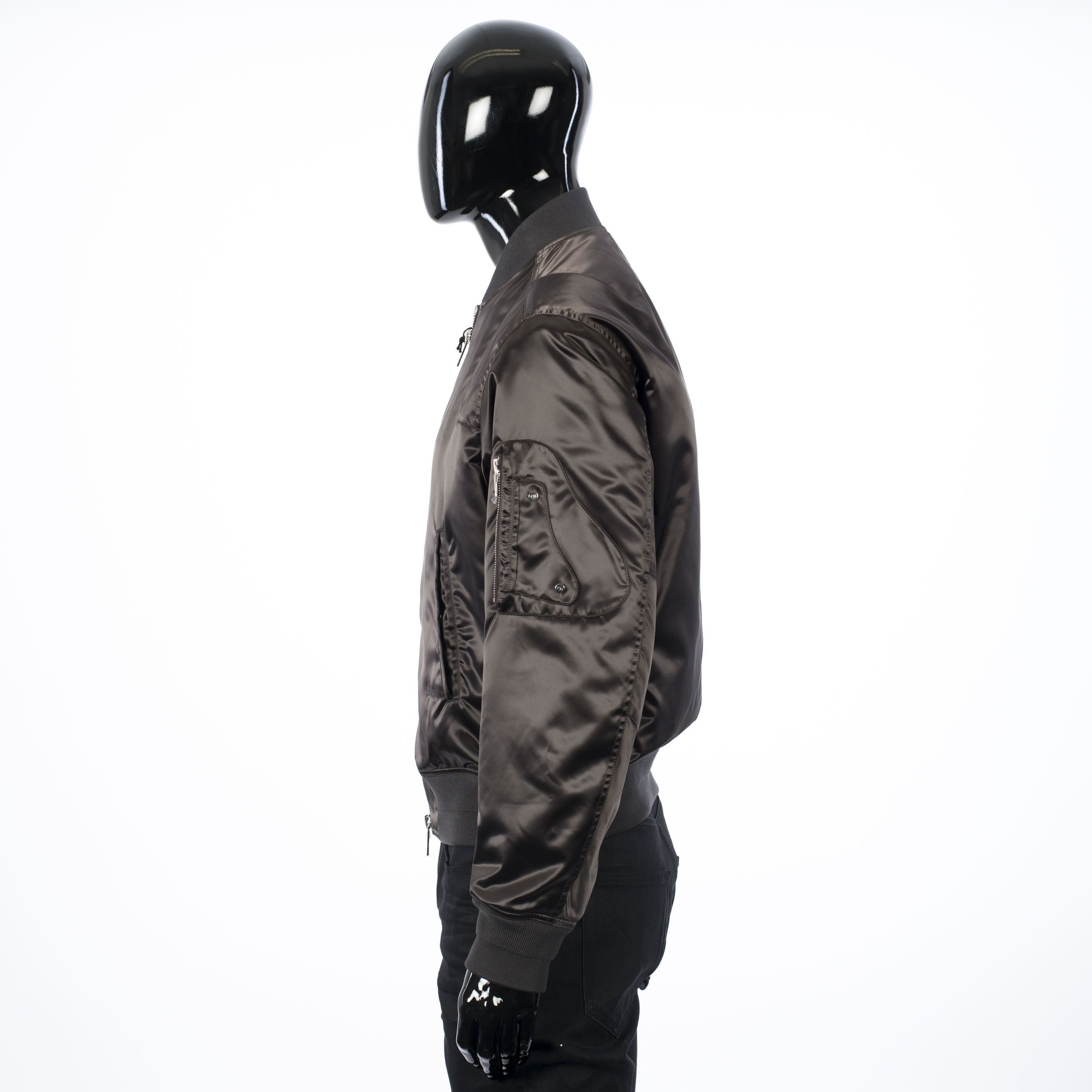 Dior 3500$ Nylon Bomber Jacket With Saddle Pocket In Anthracite Size US L / EU 52-54 / 3 - 3 Thumbnail