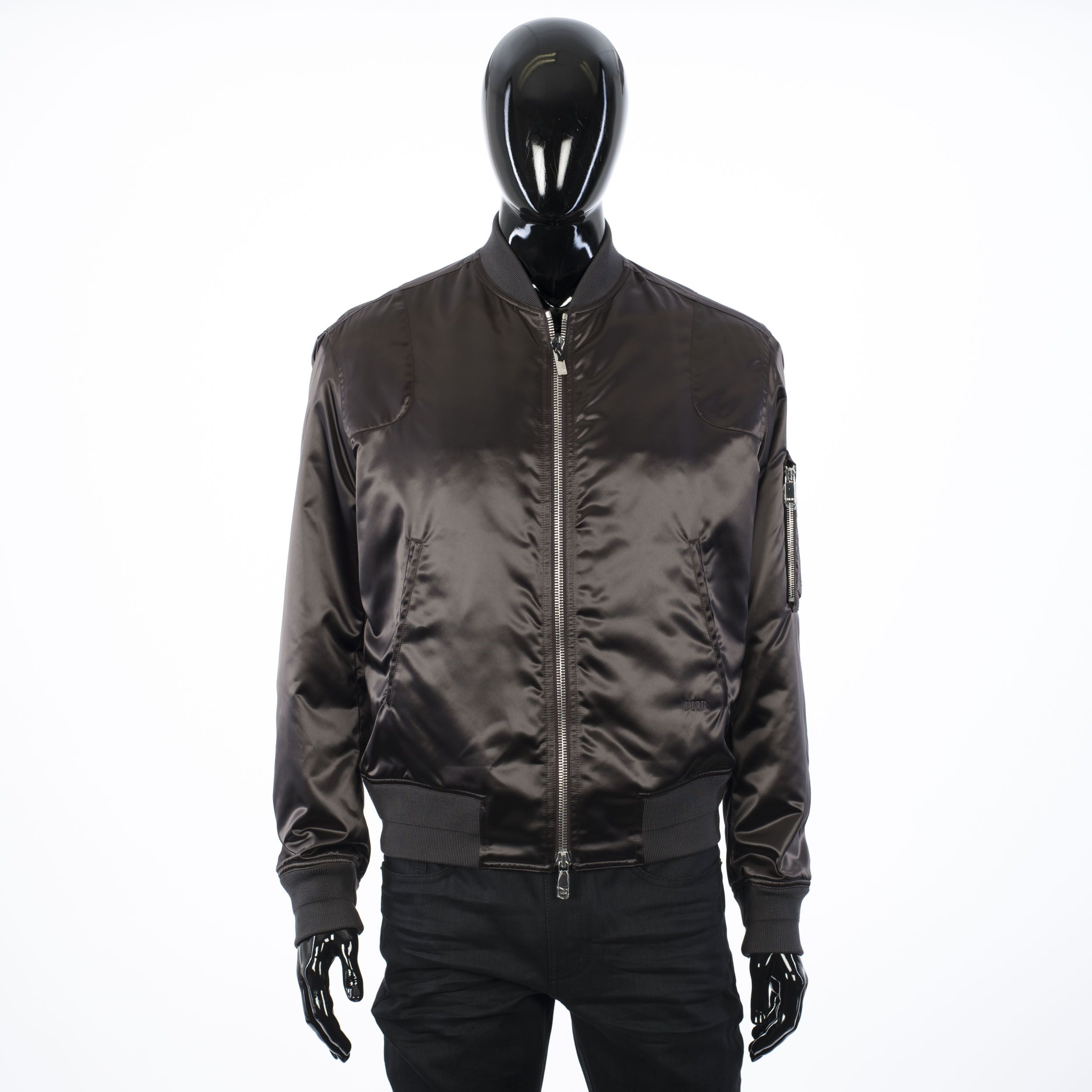 Dior 3500$ Nylon Bomber Jacket With Saddle Pocket In Anthracite Size US L / EU 52-54 / 3 - 1 Preview