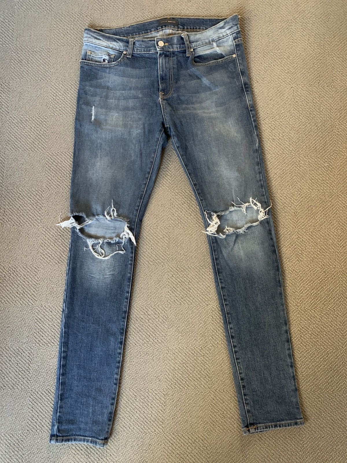 Daniel Patrick Daniel Patrick vintage dark blue distressed jeans Size US 34 / EU 50 - 1 Thumbnail