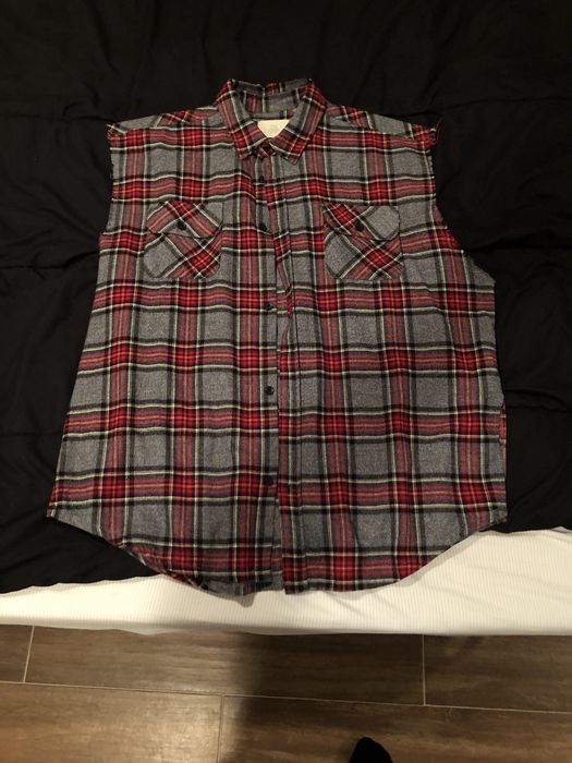 Fear of God Fog Fear of God cut off flannel | Grailed