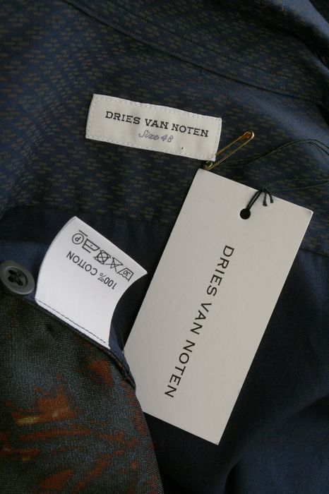 Dries Van Noten new DRIES VAN NOTEN black oriental print kimono blue cotton layered shirt FR48 Size US M / EU 48-50 / 2 - 8 Preview