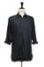 Dries Van Noten new DRIES VAN NOTEN black oriental print kimono blue cotton layered shirt FR48 Size US M / EU 48-50 / 2 - 4 Thumbnail