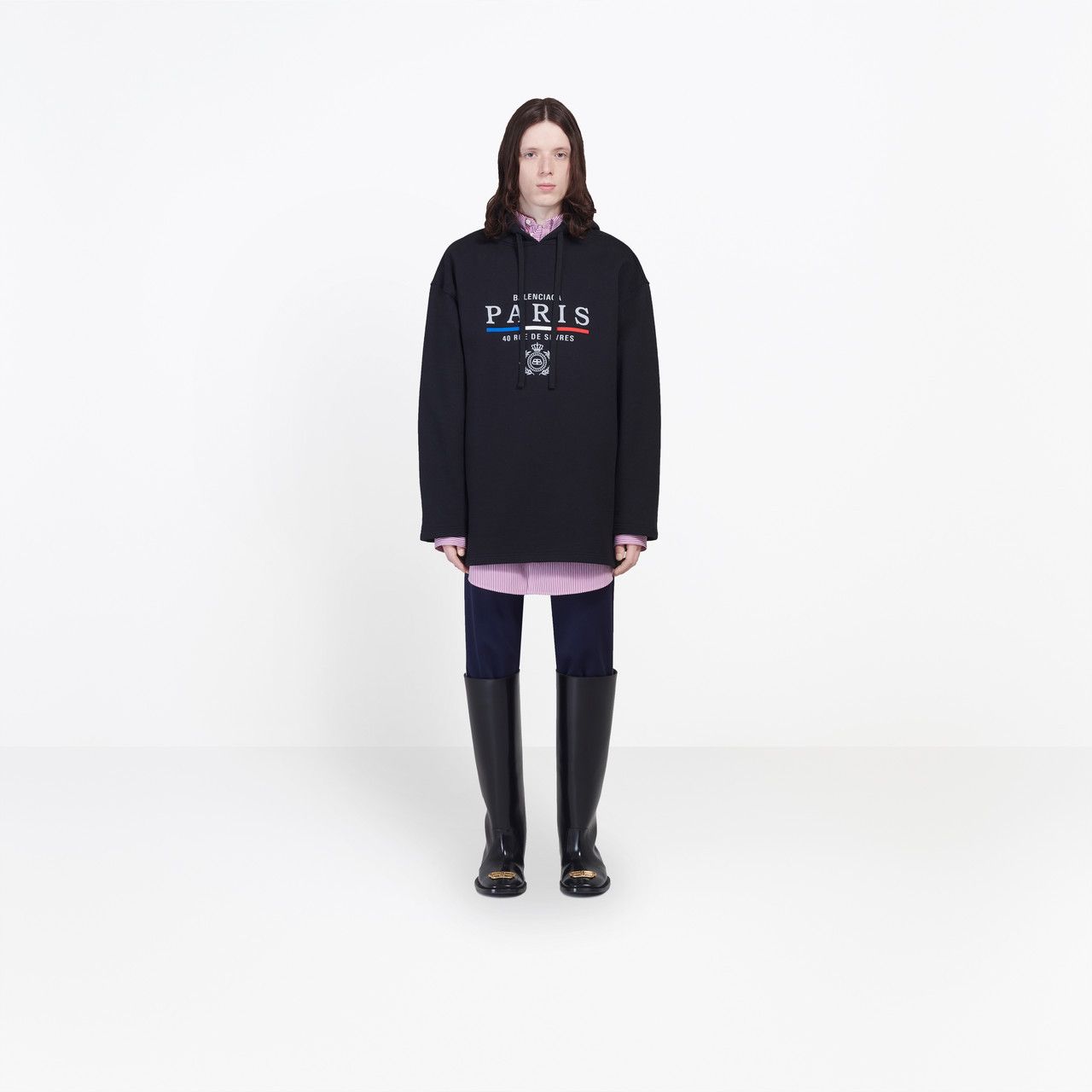 Balenciaga Balenciaga Paris Flag Oversize Hoodie Pullover 