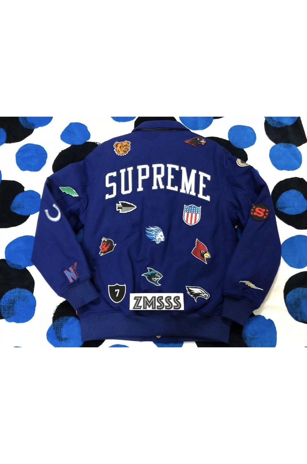 Supreme franchise hot sale varsity jacket