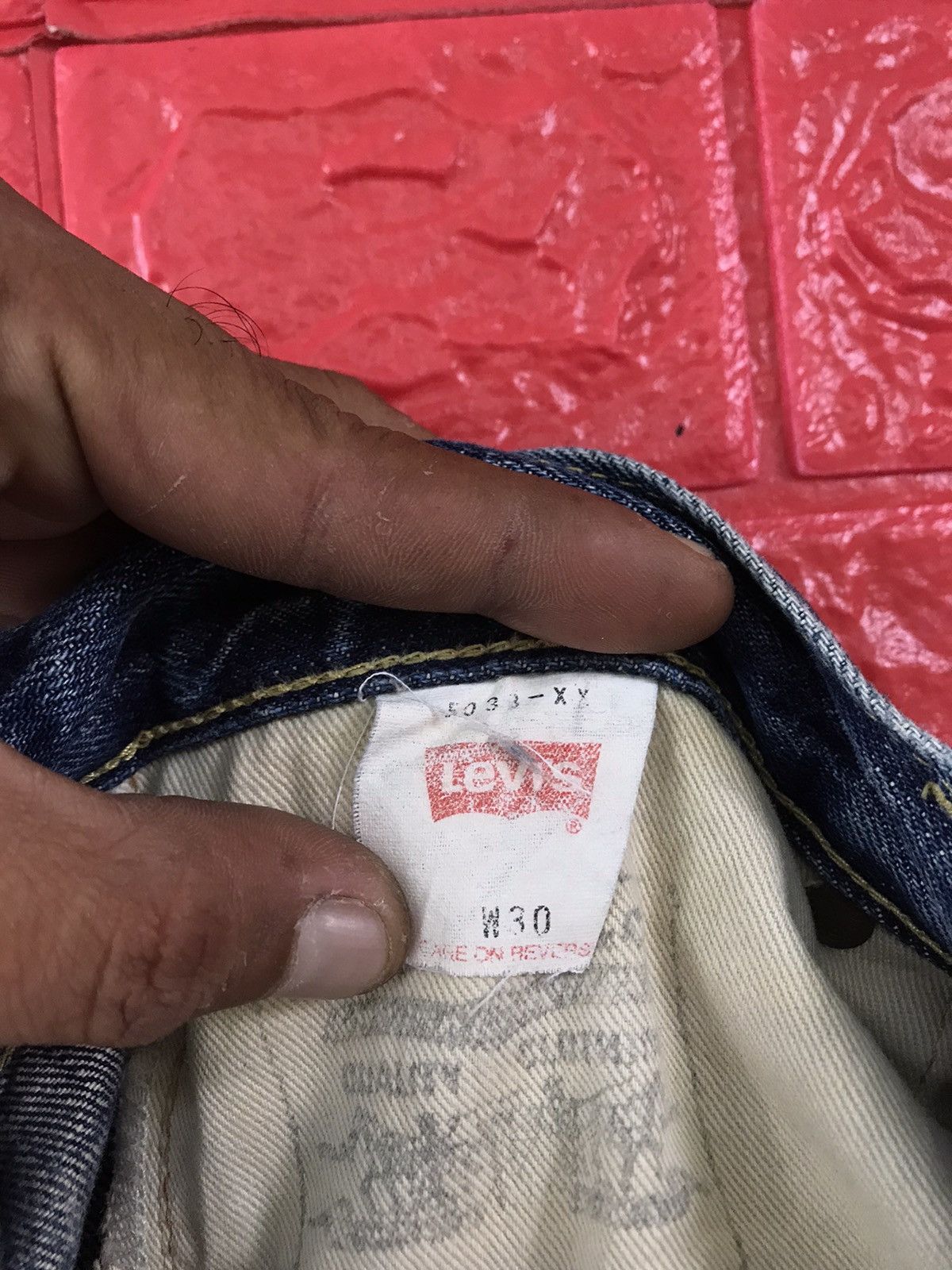 Levi's × Vintage Vintage Levis 503 B Big E Selvedge Distressed Crop Jeans Size US 29 - 20 Thumbnail