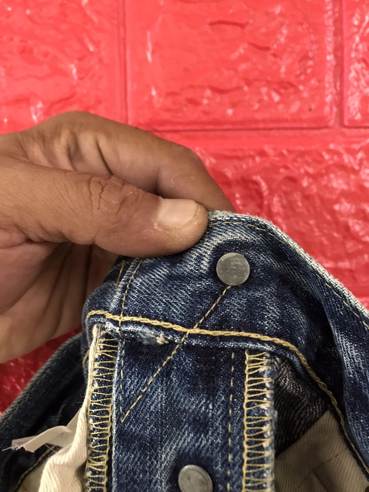 Levi's × Vintage Vintage Levis 503 B Big E Selvedge Distressed Crop Jeans Size US 29 - 17 Thumbnail