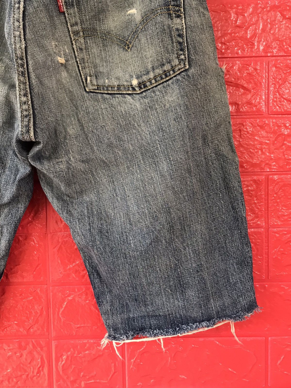 Levi's × Vintage Vintage Levis 503 B Big E Selvedge Distressed Crop Jeans Size US 29 - 13 Thumbnail