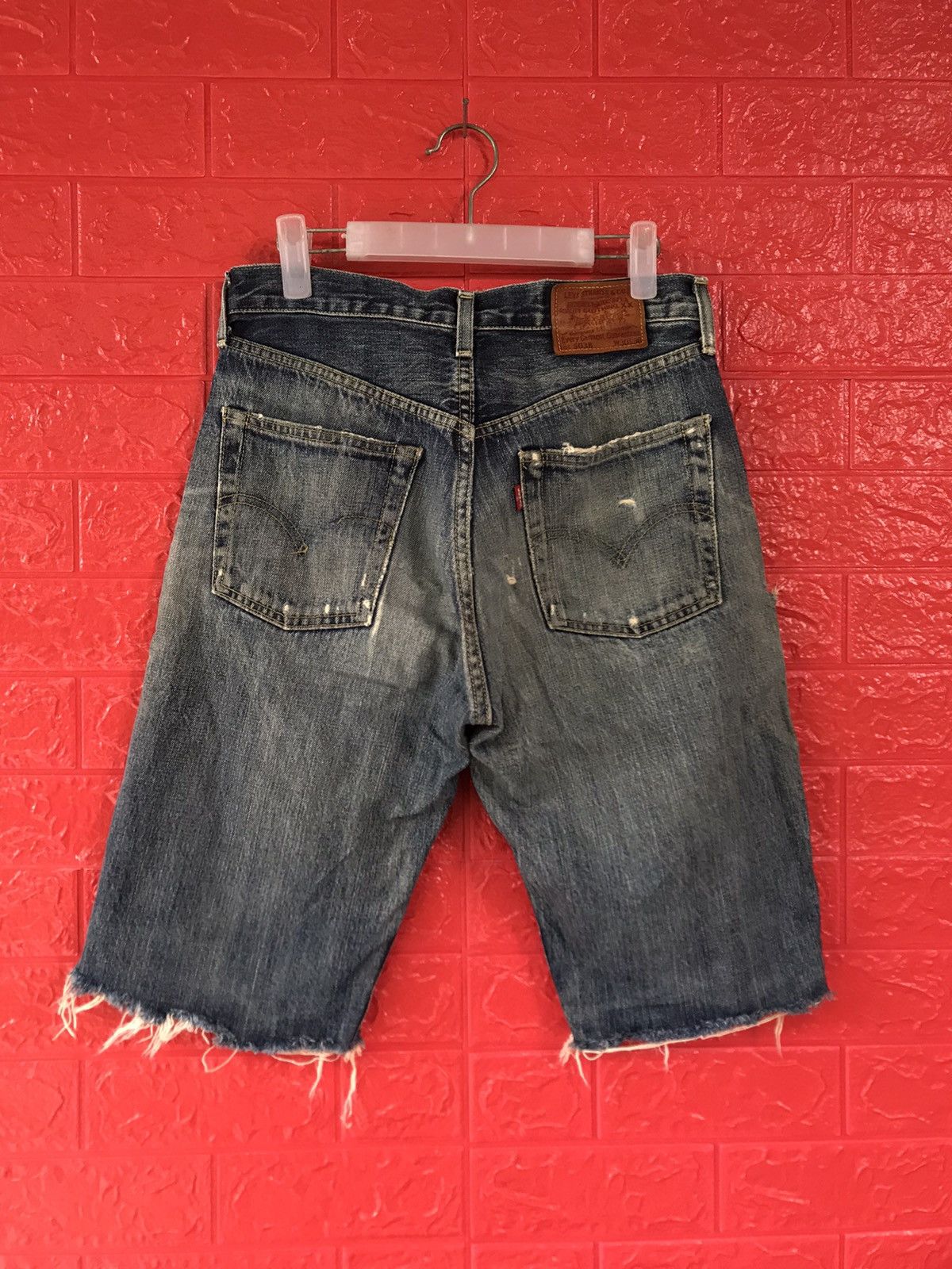 Levi's × Vintage Vintage Levis 503 B Big E Selvedge Distressed Crop Jeans Size US 29 - 2 Thumbnail