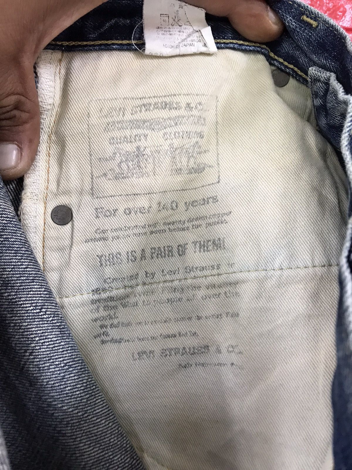 Levi's × Vintage Vintage Levis 503 B Big E Selvedge Distressed Crop Jeans Size US 29 - 19 Thumbnail