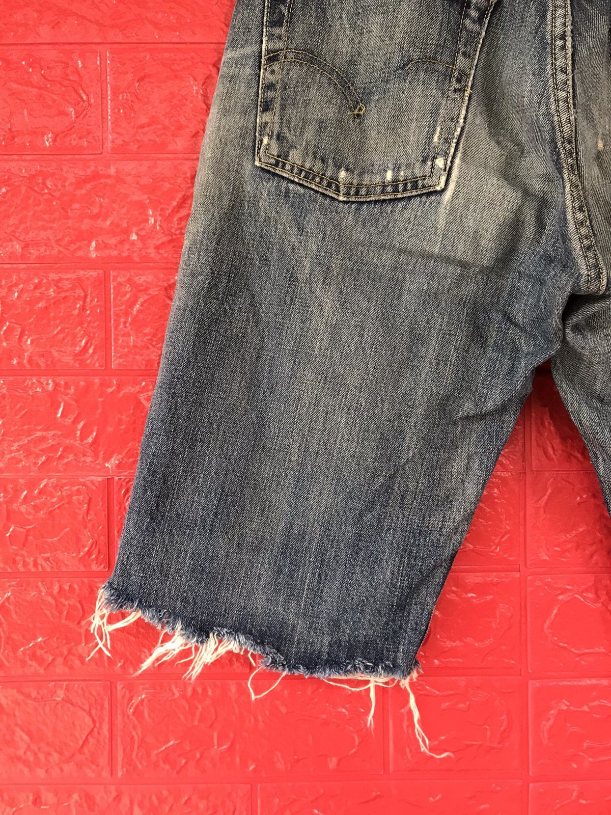 Levi's × Vintage Vintage Levis 503 B Big E Selvedge Distressed Crop Jeans Size US 29 - 12 Thumbnail