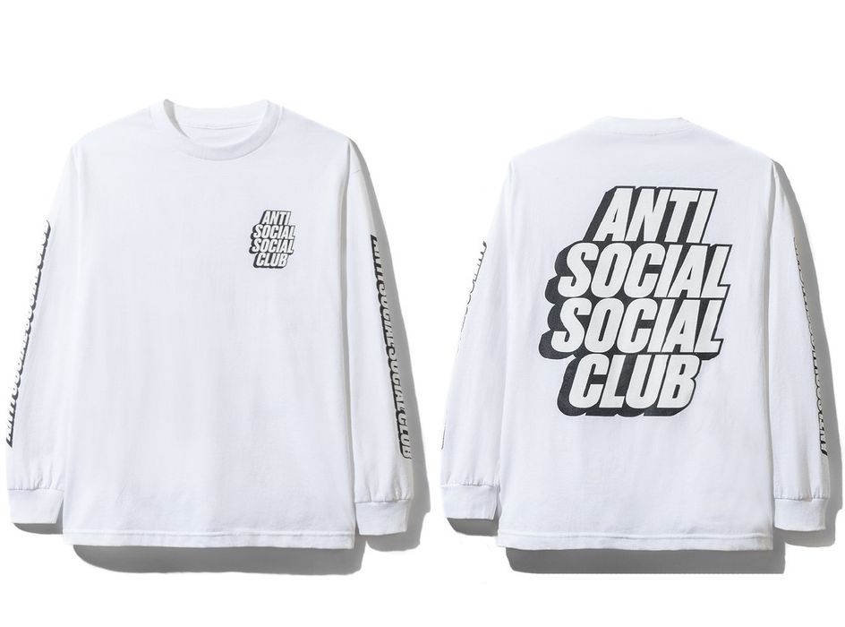 Anti Social Social Club DS SS19 ASSC Logo Block Me White Long