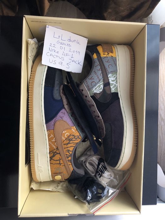 Size 10.5 - Nike Air Force 1 Low x Travis Scott Cactus Jack 2019