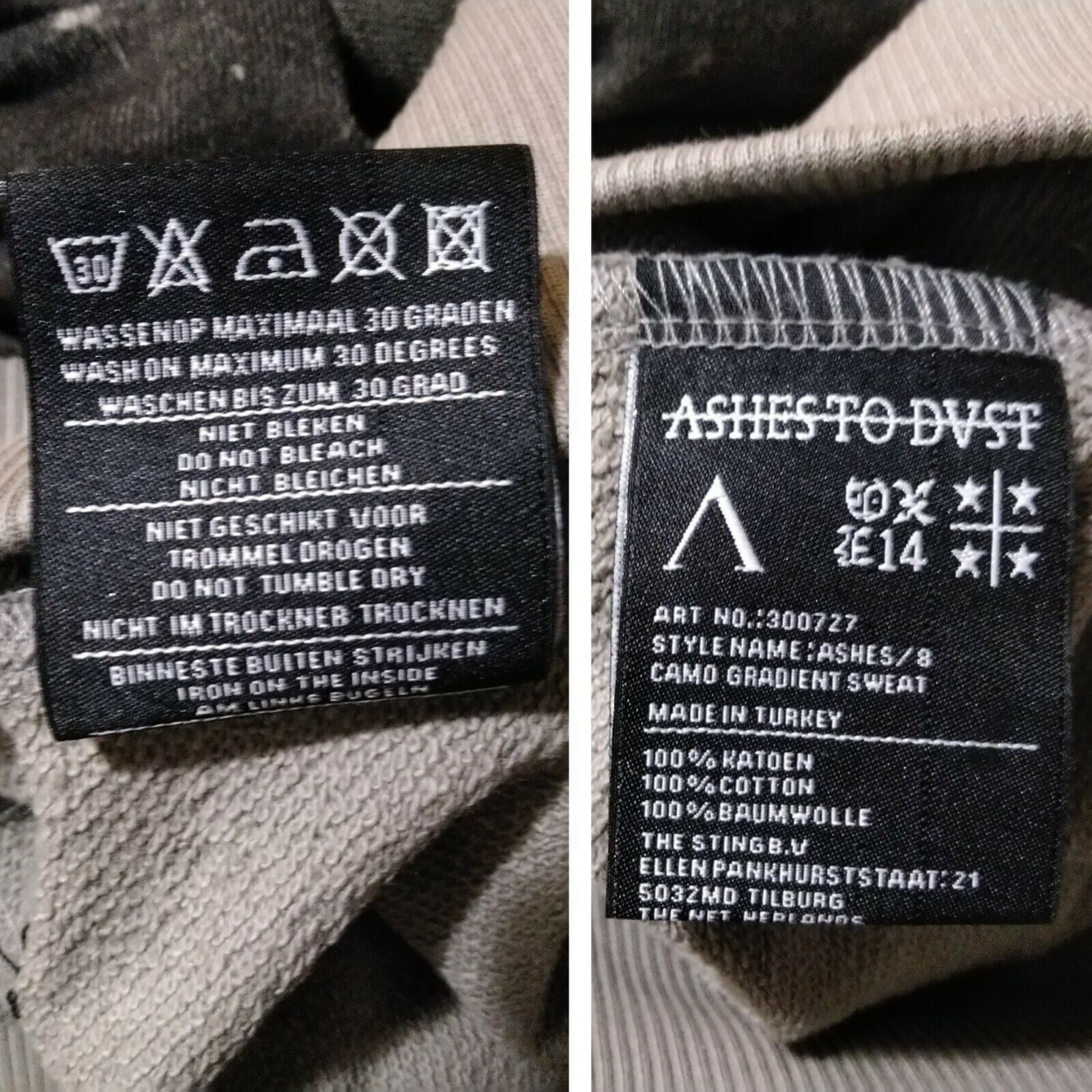 Other ASHES TO DUST Men Camo Graphic Pullover Top Grey Sweatshirt Size US S / EU 44-46 / 1 - 7 Thumbnail