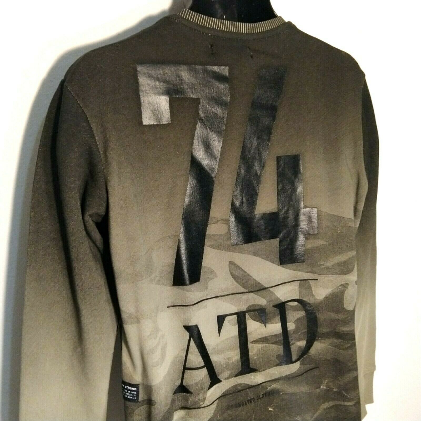 Other ASHES TO DUST Men Camo Graphic Pullover Top Grey Sweatshirt Size US S / EU 44-46 / 1 - 4 Thumbnail