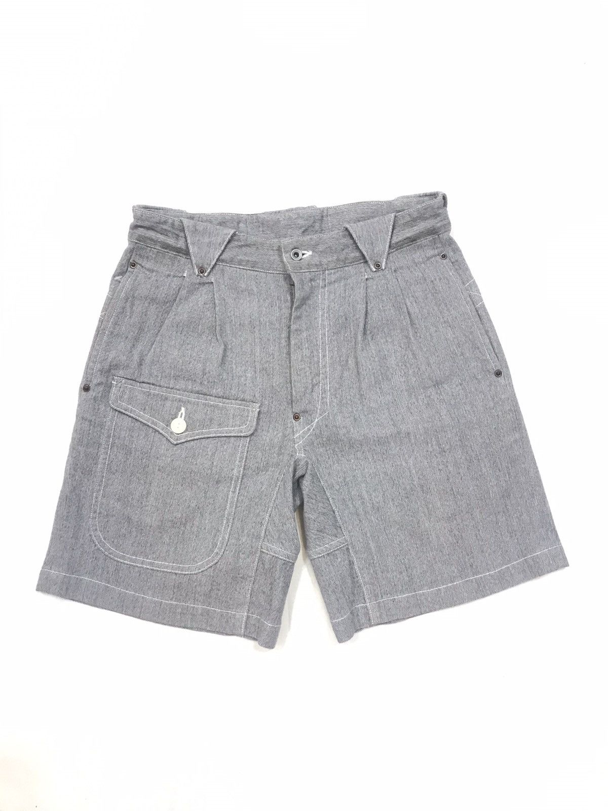 Japanese Brand FIL’EM ALLS DENIM GREY SHORTS PANTS SIZE 30 Size US 30 / EU 46 - 1 Thumbnail