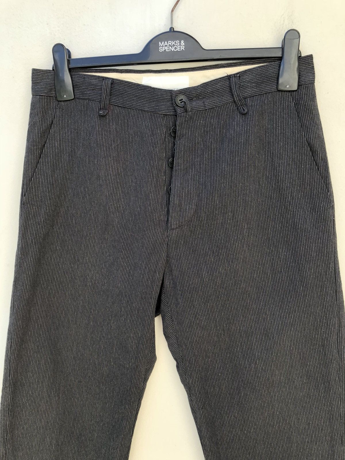 Vintage Analog Lighting Japan Buckle Back Pinstripes Trouser Pant Size US 30 / EU 46 - 2 Thumbnail