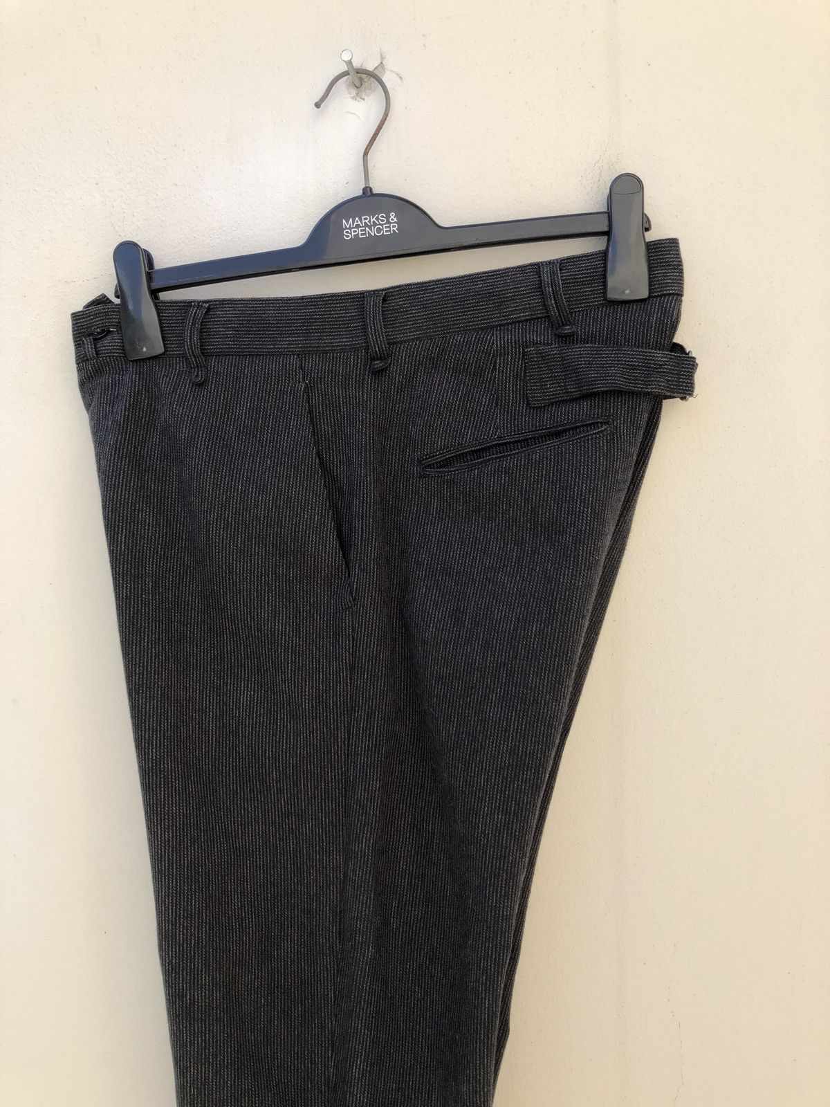 Vintage Analog Lighting Japan Buckle Back Pinstripes Trouser Pant Size US 30 / EU 46 - 10 Thumbnail