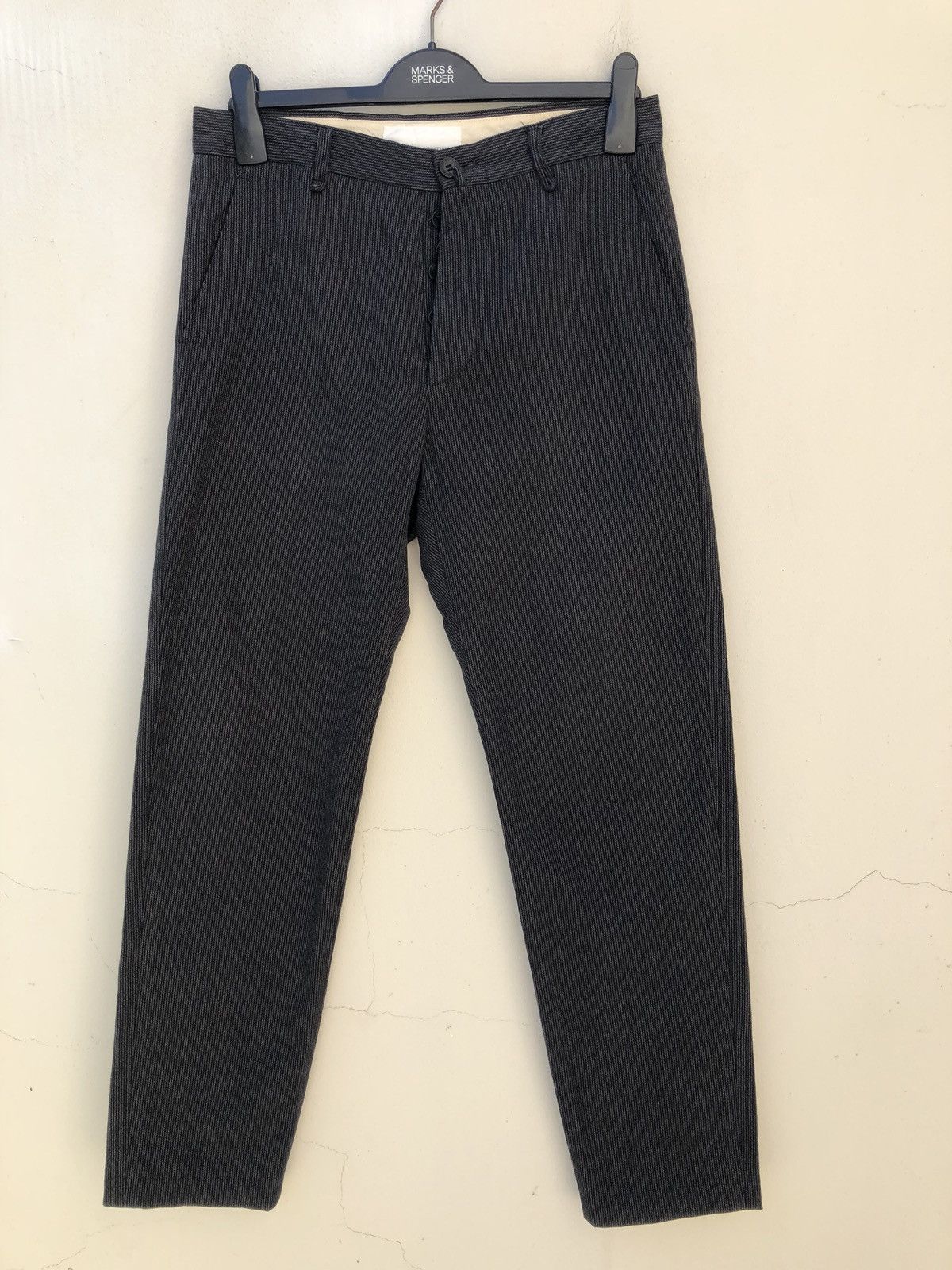 Vintage Analog Lighting Japan Buckle Back Pinstripes Trouser Pant Size US 30 / EU 46 - 1 Thumbnail