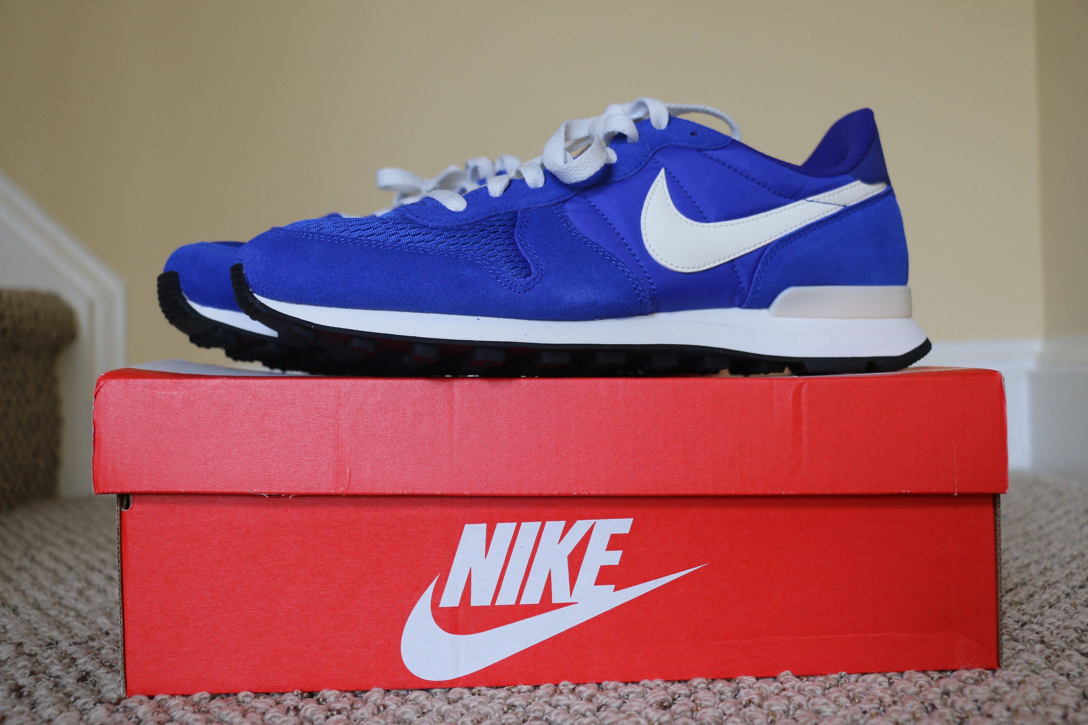 Nike J. Crew NIKE INTERNATIONALIST MESH AND SUEDE SNEAKERS IN ROYAL Grailed