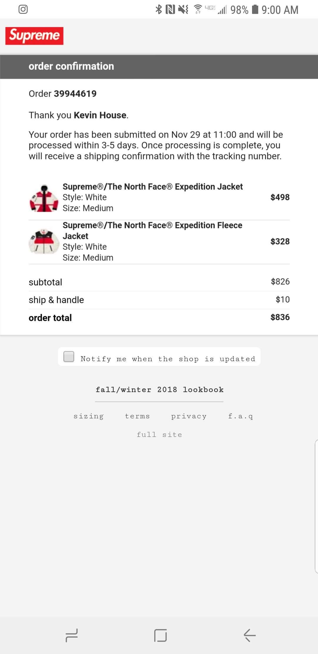 Supreme × The North Face Supreme The North Face Expedition (FW18) Jacket Red Medium Size US M / EU 48-50 / 2 - 10 Thumbnail