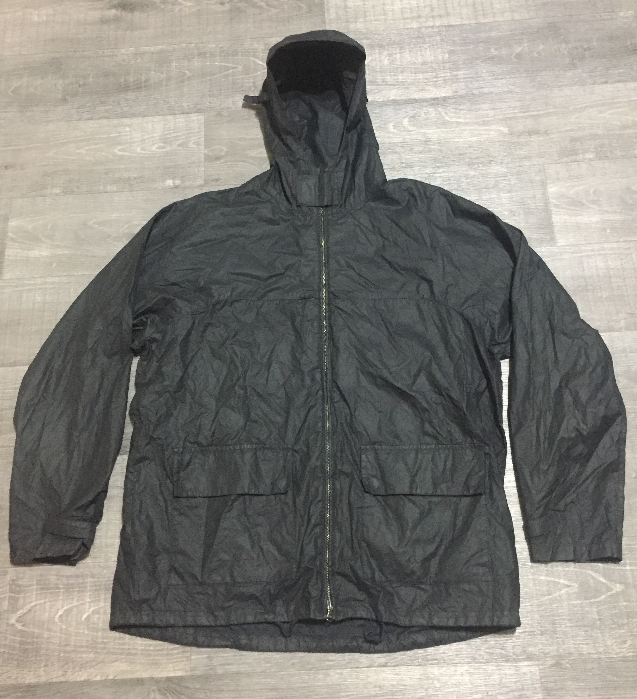 Iceberg Vintage Iceberg Black Zip Hooded Waterproof Jacket Raincoat Size US L / EU 52-54 / 3 - 3 Thumbnail
