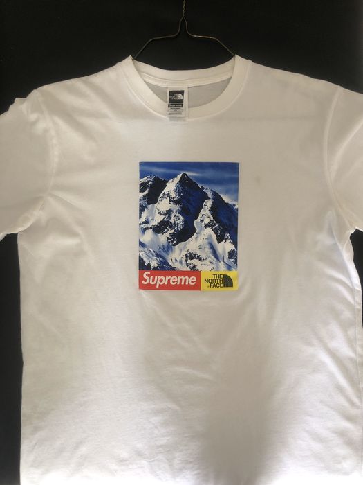 Supreme the north face mountain hot sale tee white